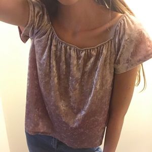 Velvet square cut top